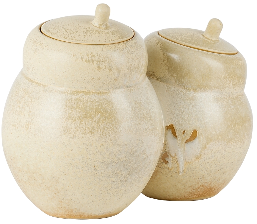 Daniel Cavey Ssense Exclusive Off-white Mitosis Jars In Lavender White Vcm