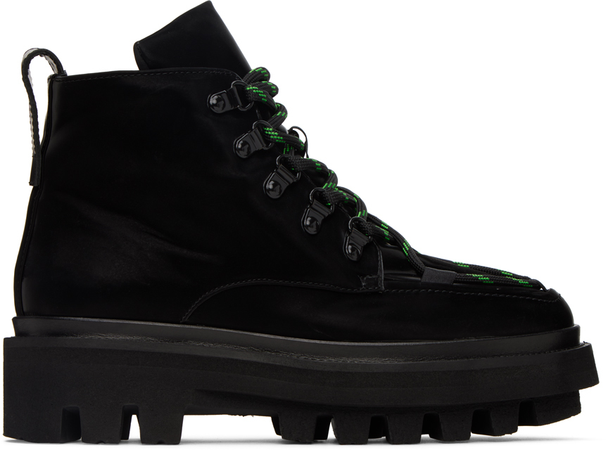 Stine Goya Black Judie Ankle Boots In 4066 Galvanized Blac