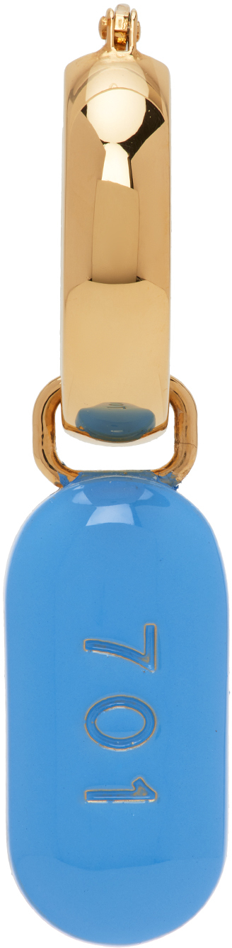 Gold & Blue '701' Earring
