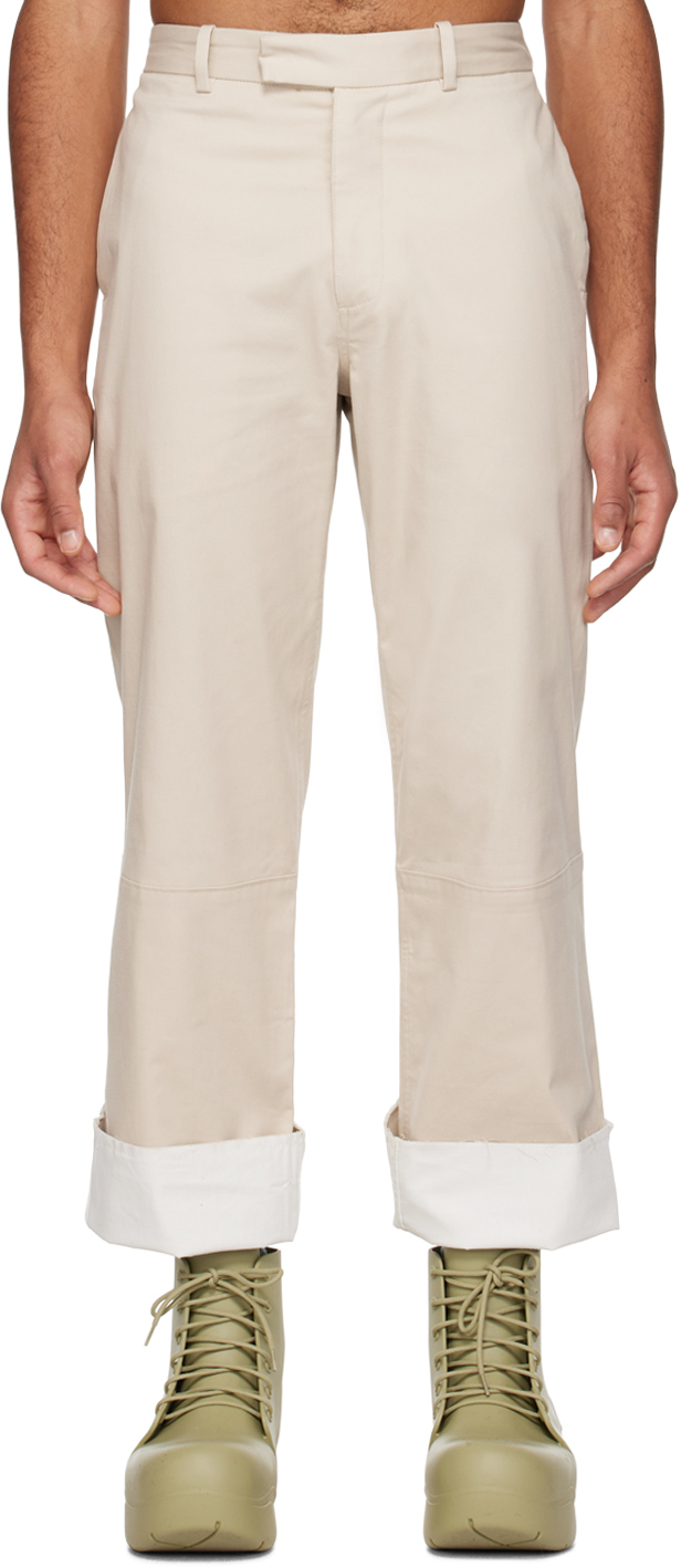 K.NGSLEY SSENSE Exclusive Beige Ayan Trousers