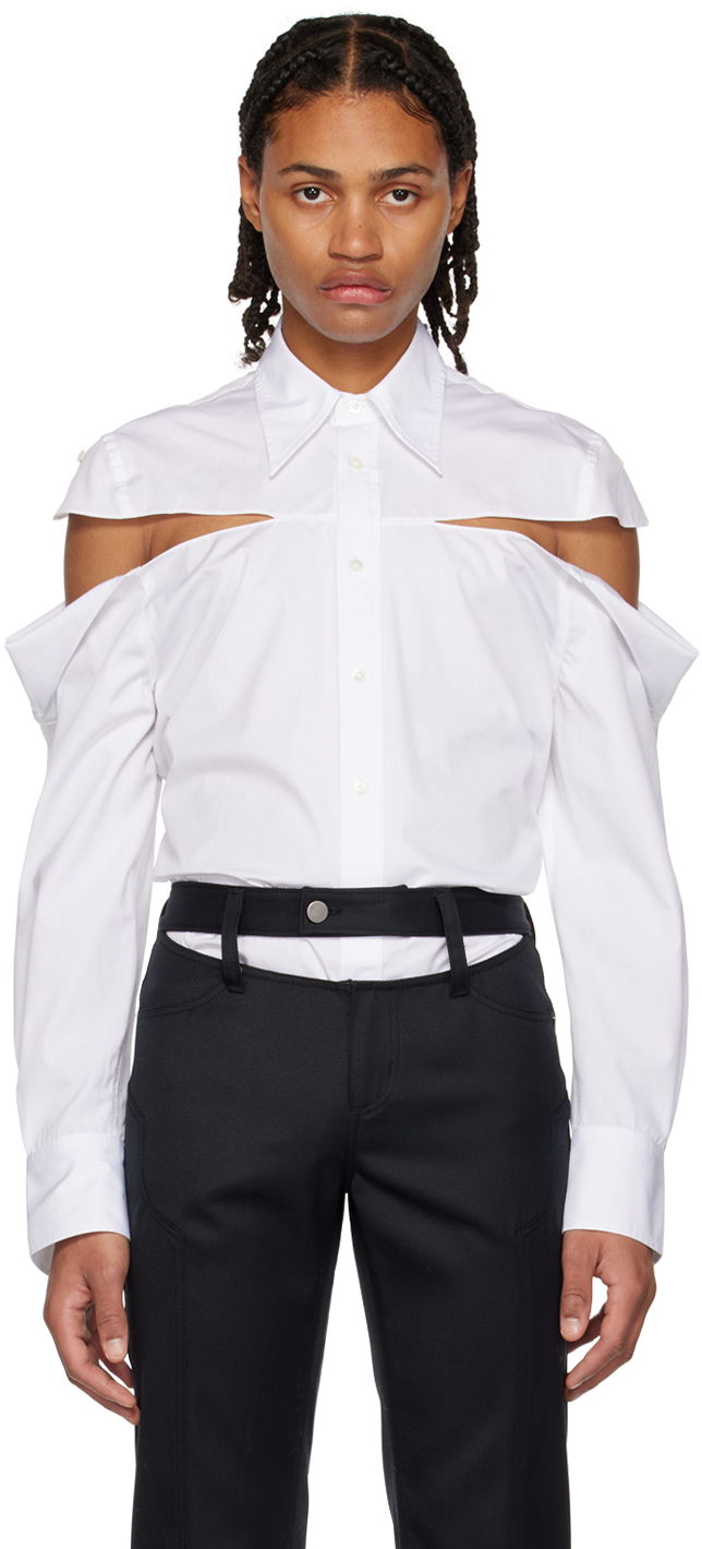 K.ngsley White Hanky Shirt In White 01bc