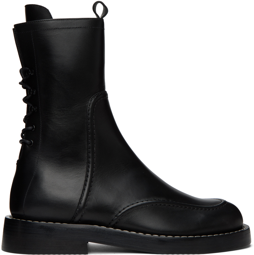 K.NGSLEY Black Clandestine Boots