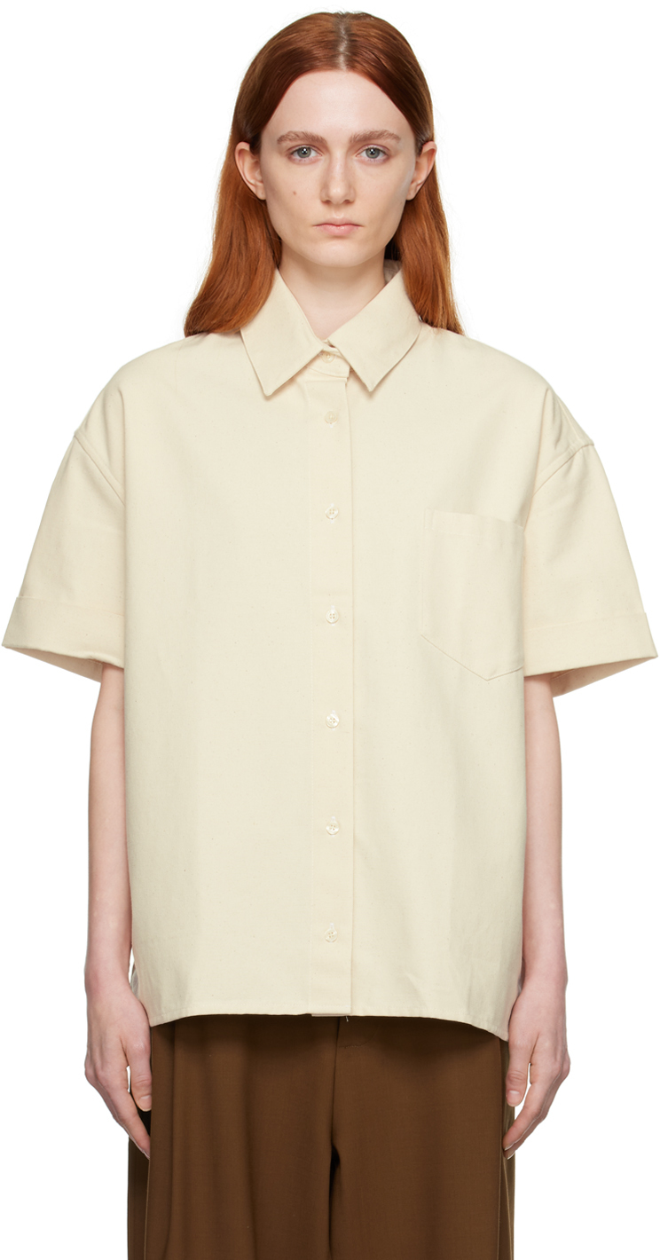 Cordera Off-white Boxy-fit Shirt In Natural
