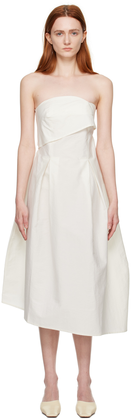 Cordera White Strapless Midi Dress