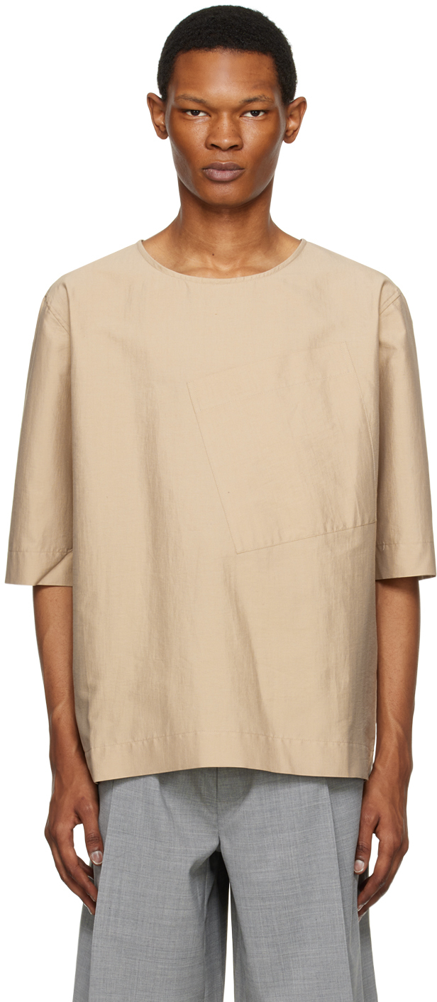 Cordera Beige Pocket Shirt In Toasted