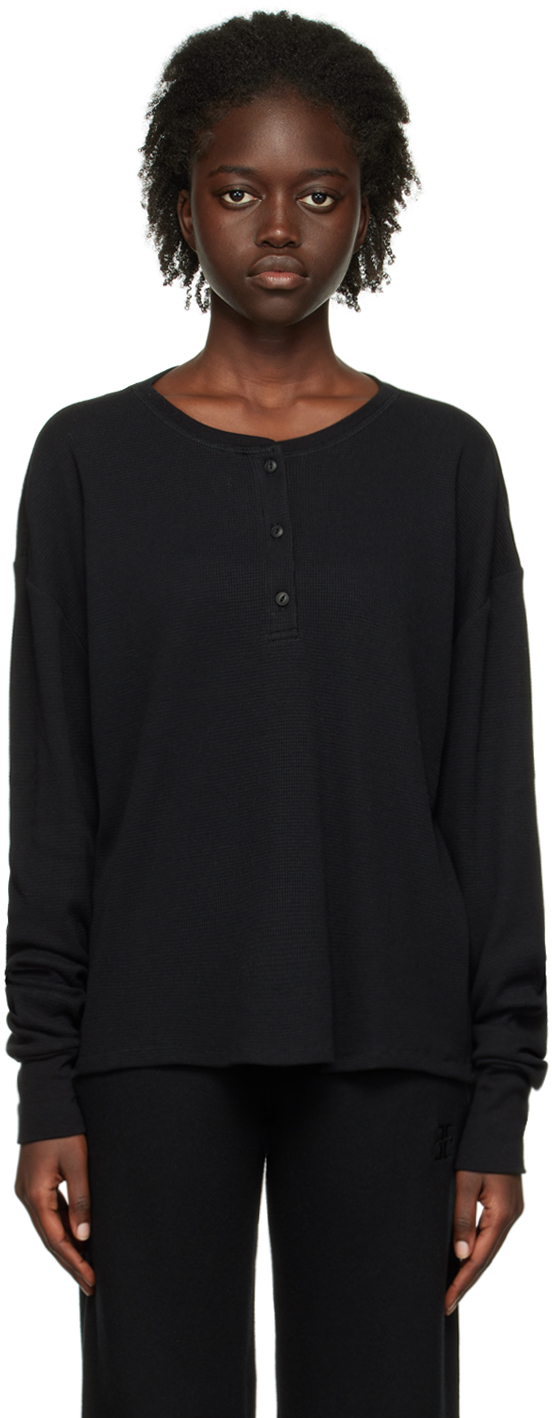 Black Thermal Henley