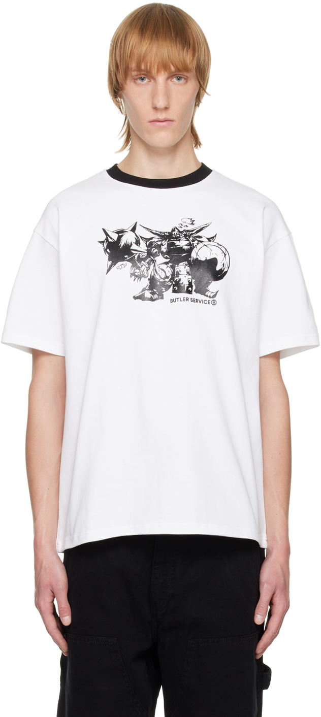Ssense Abbigliamento Top e t-shirt T-shirt T-shirt a maniche corte Kids White Reverse Logo T-Shirt 