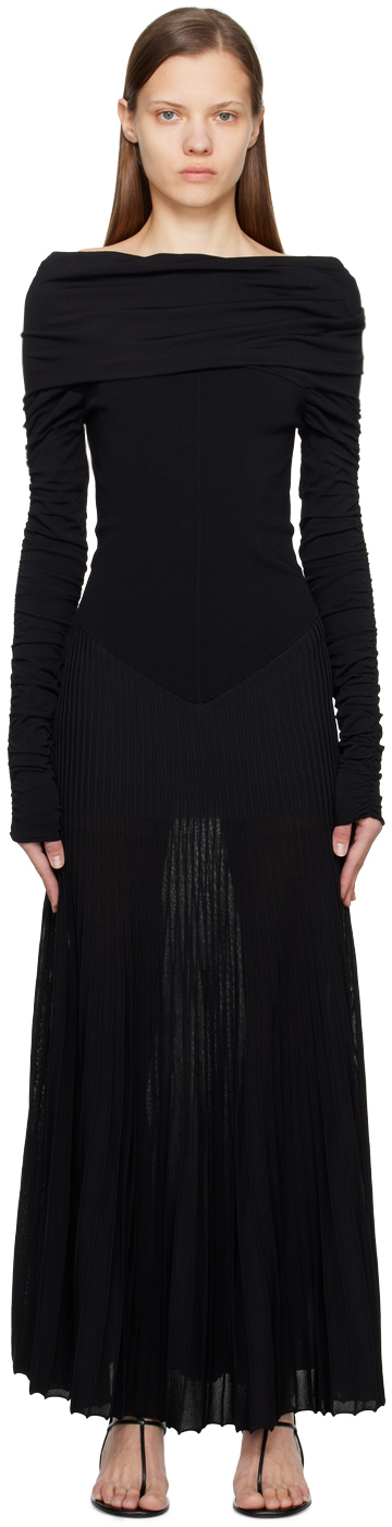 Shop Khaite Black 'the Rebecca' Maxi Dress In 200 Black
