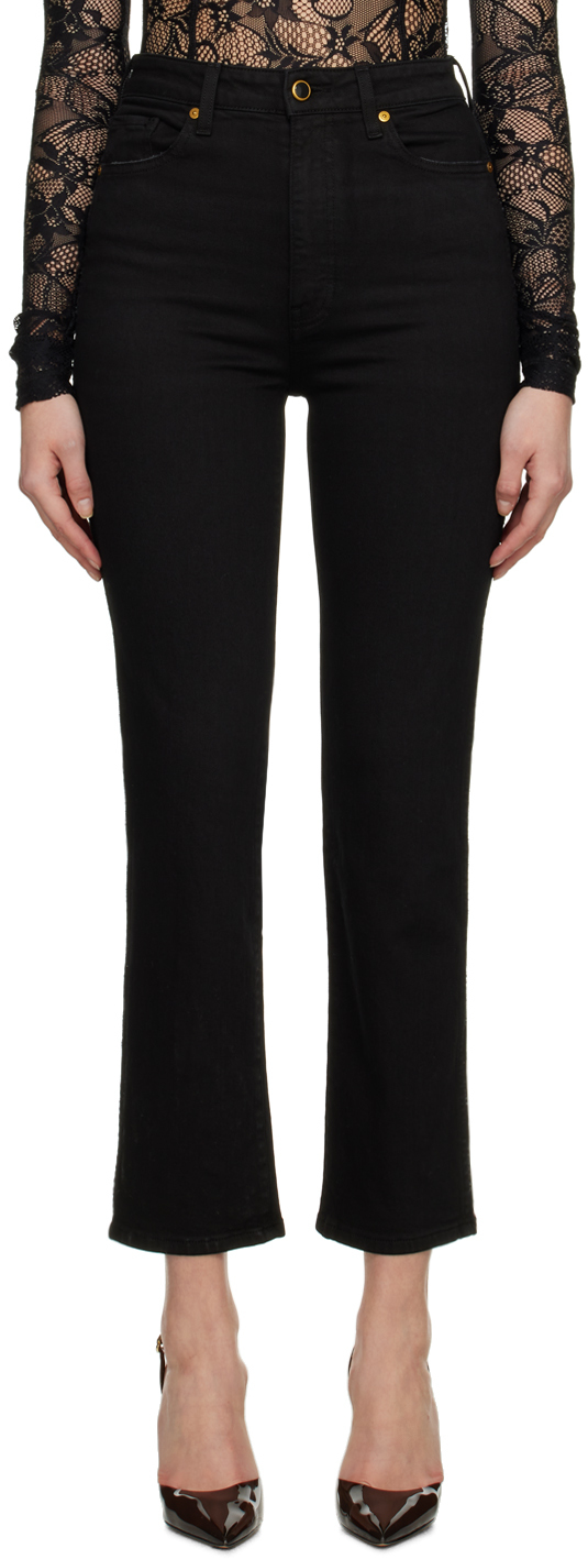 Khaite Danielle High-rise Straight-leg Jeans In Black