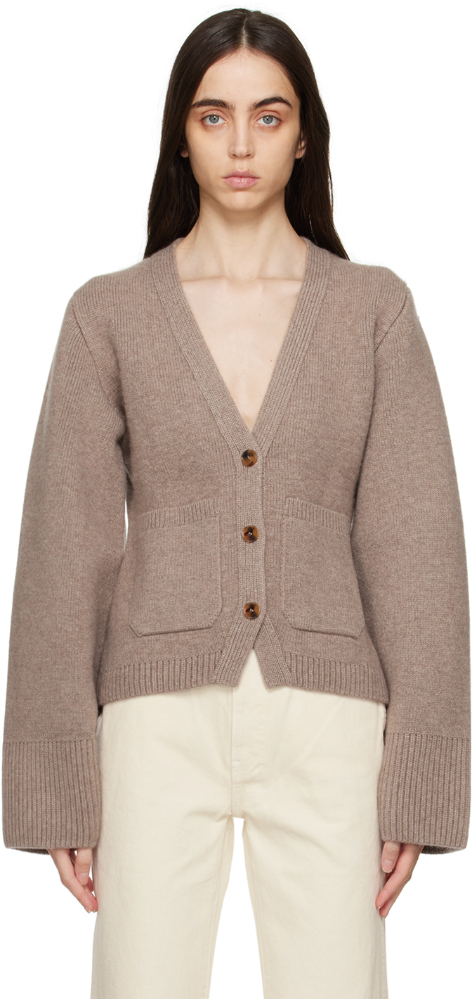 Khaite Scarlet Cashmere-blend Cardigan In 216 Barley