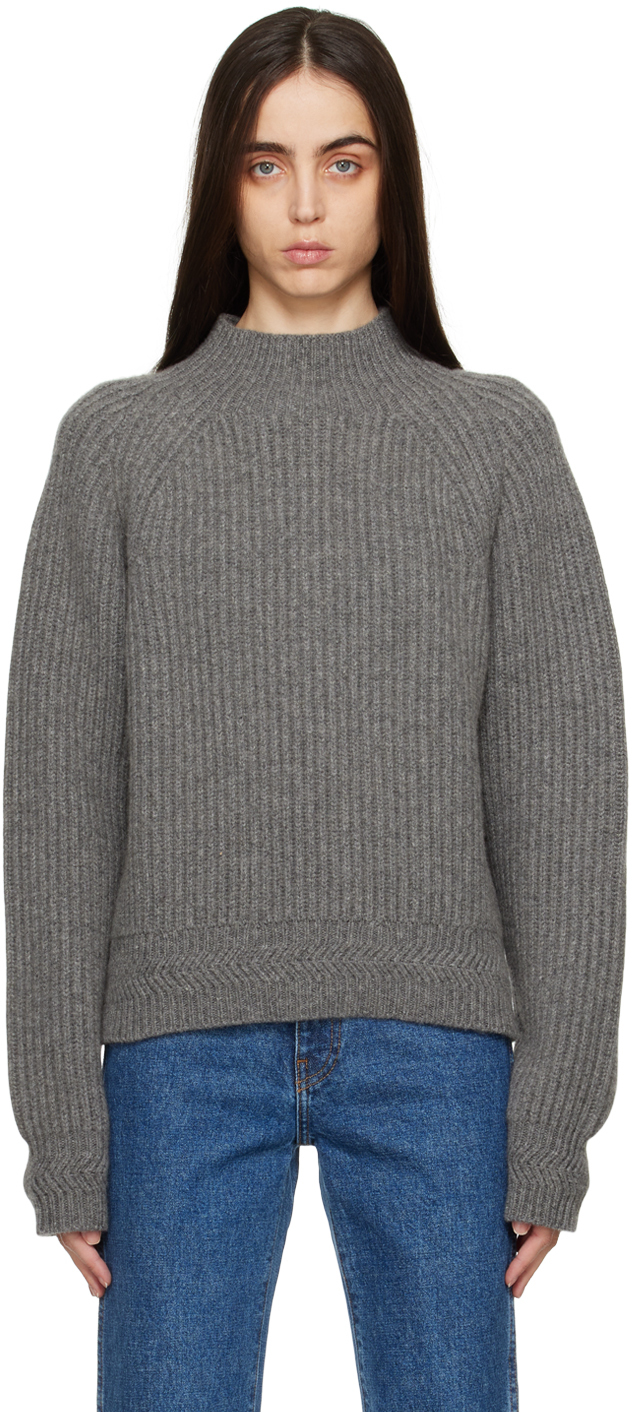 KHAITE: Gray Booker Sweater | SSENSE Canada