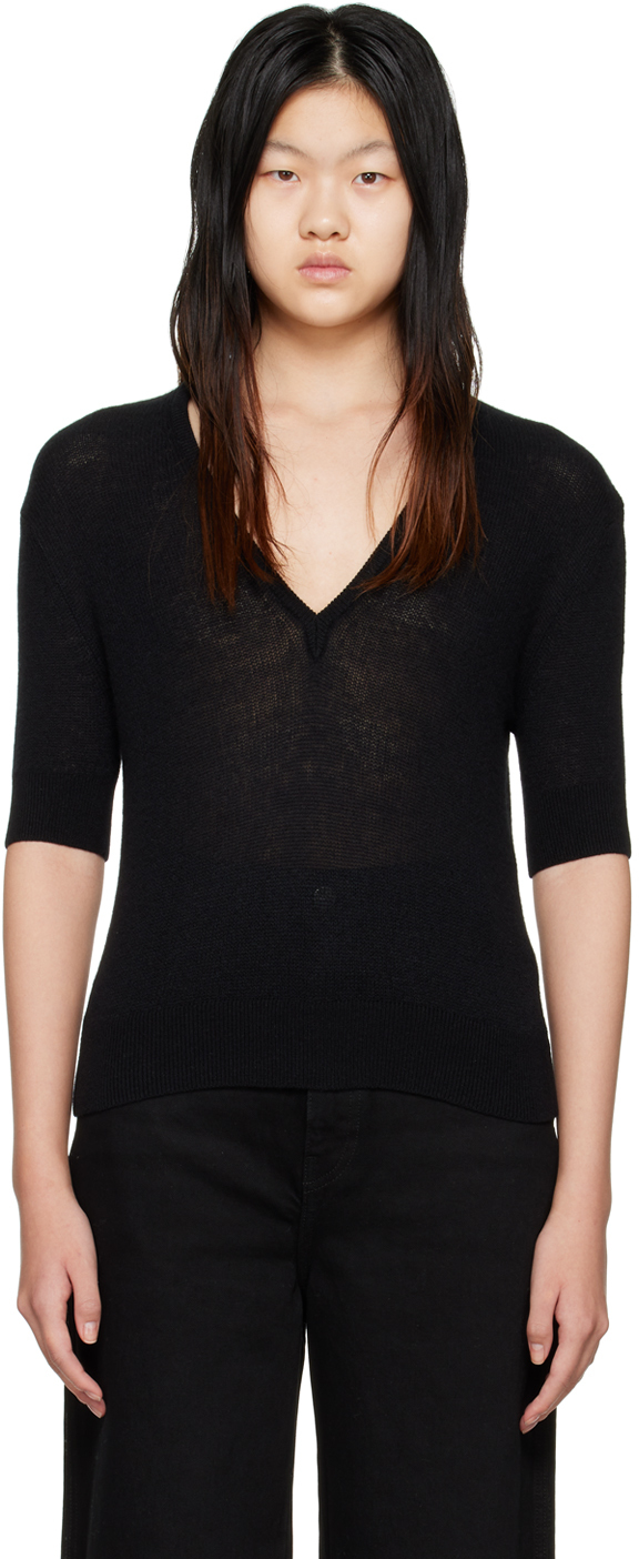 KHAITE BLACK SIERRA SWEATER