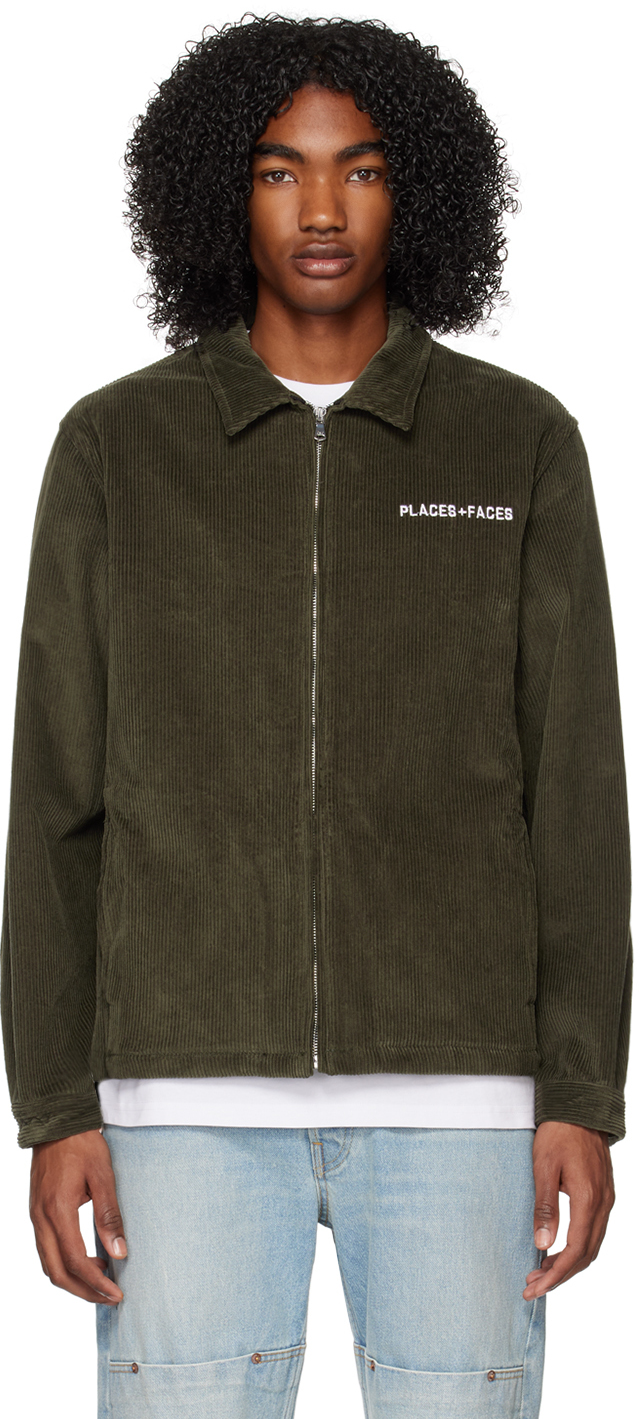 Places+faces Khaki Embroidered Jacket