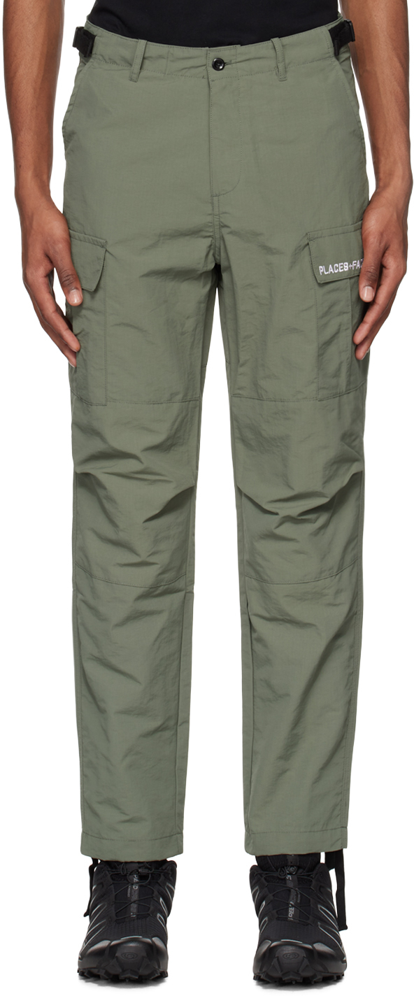 Khaki Cinch Belt Cargo Pants