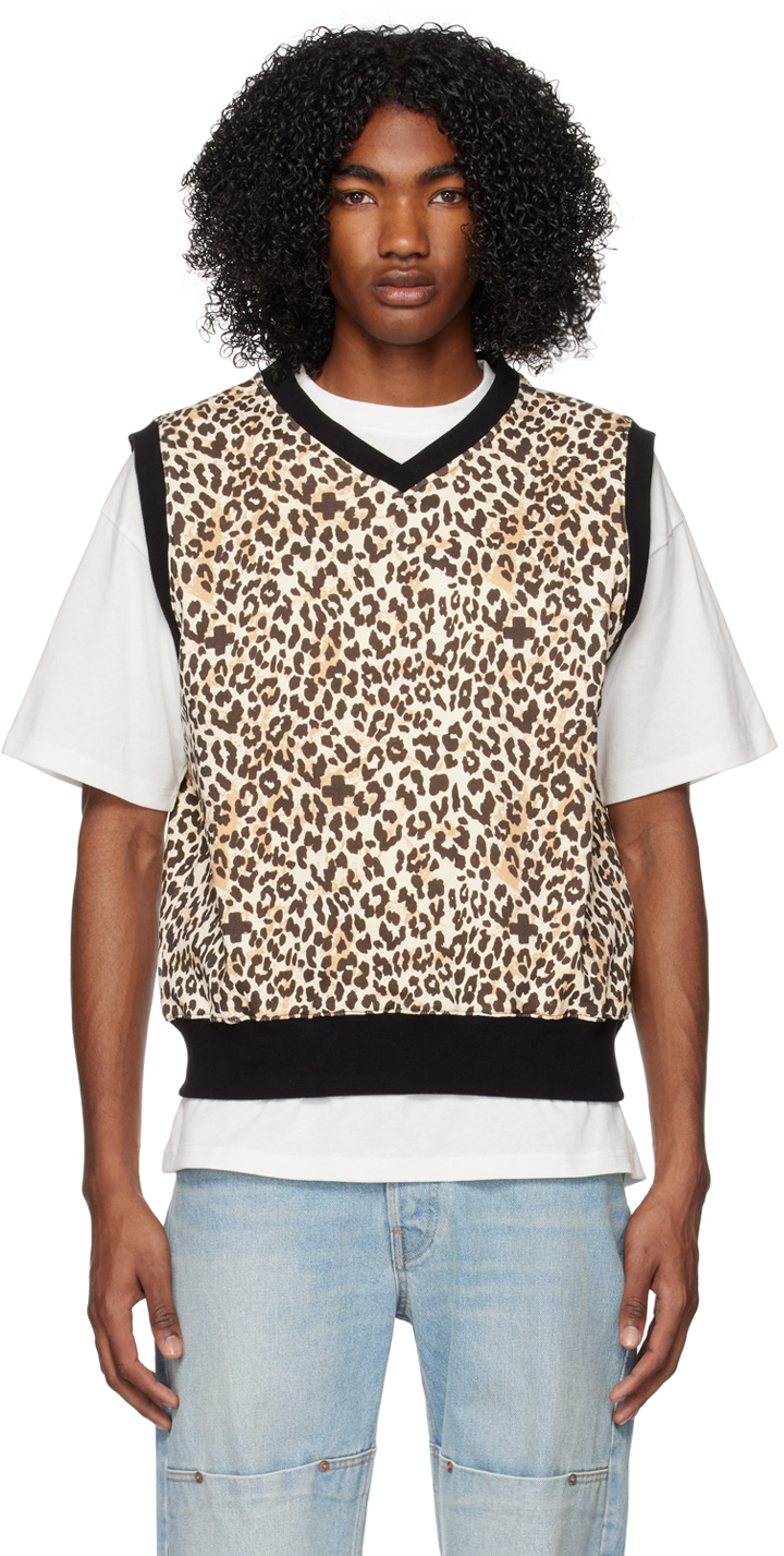 Places+faces Multicolour Leopard Vest In Cream | ModeSens