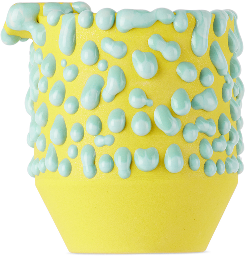 Houseplant Yellow & Blue 'by Seth' Gloopy Ashtray In Yellow & Aqua