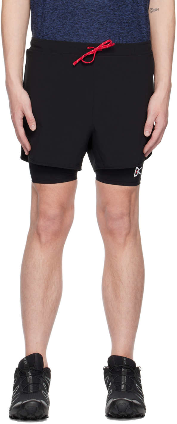 District Vision Black Aaron Layered Shorts