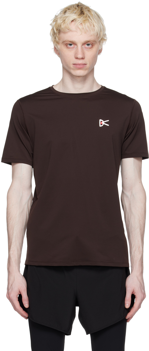 District Vision Brown Deva T-shirt In Cacao