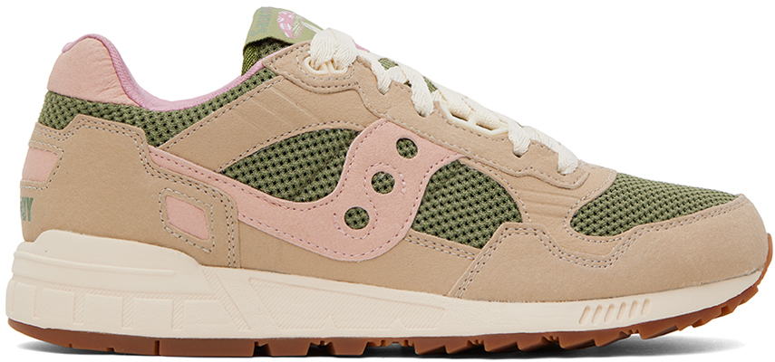 Saucony Men's Shadow 5000 Mushroom & Hemp Sneakers In Tan Olive