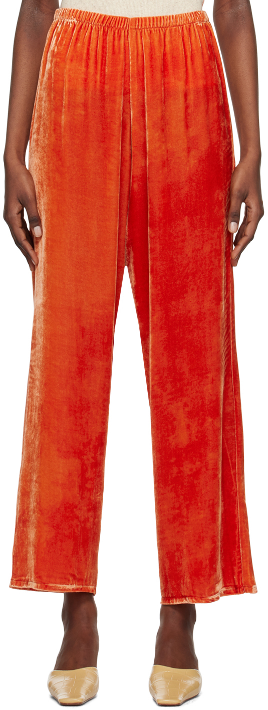 Red Ocu Trousers by Baserange on Sale