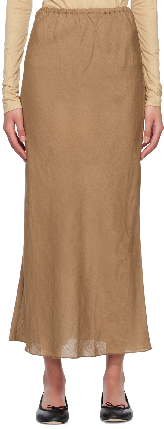 Baserange Tan Dydine Maxi Skirt
