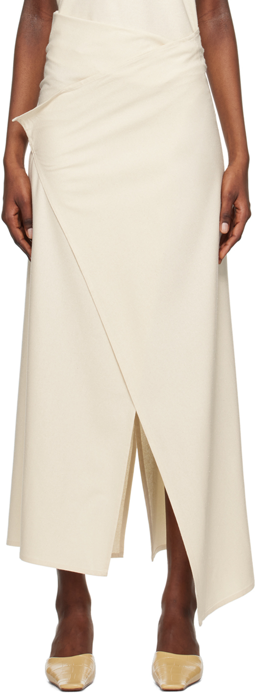 Baserange: Off-White Venn Maxi Skirt | SSENSE Canada