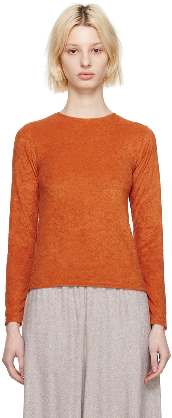 Baserange: Orange Omo Long Sleeve T-Shirt | SSENSE
