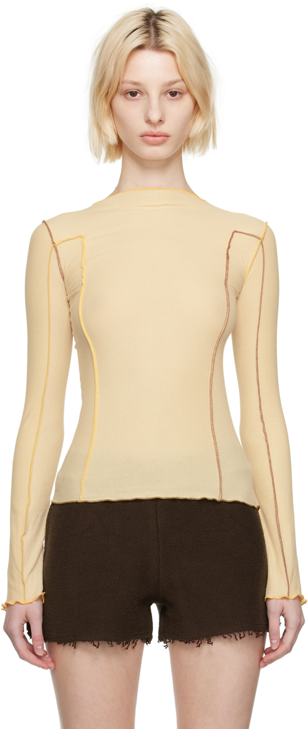 Beige Omato Long Sleeve T-shirt In Mom Sand