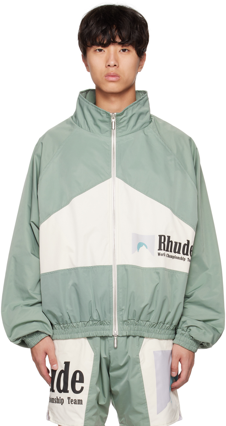 Rhude Blue & Off-White Senna Flight Jacket