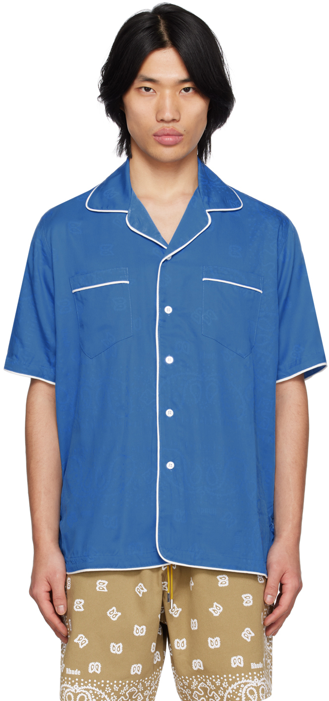 Men's Blue Bandana Shirt