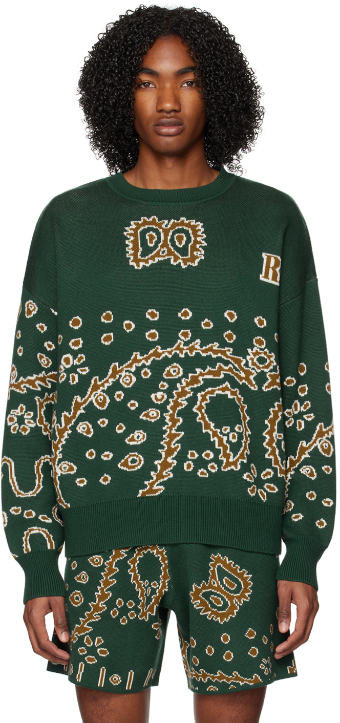 Rhude: Green Bandana Sweater | SSENSE
