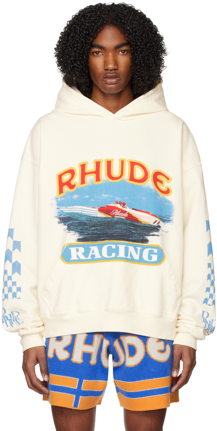Rhude Off-White Cigarette Racing Hoodie