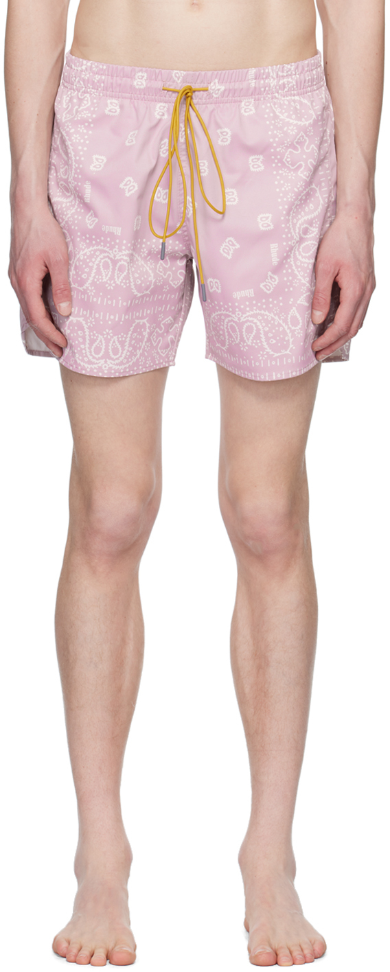 Rhude Blue Bandana Swim Shorts