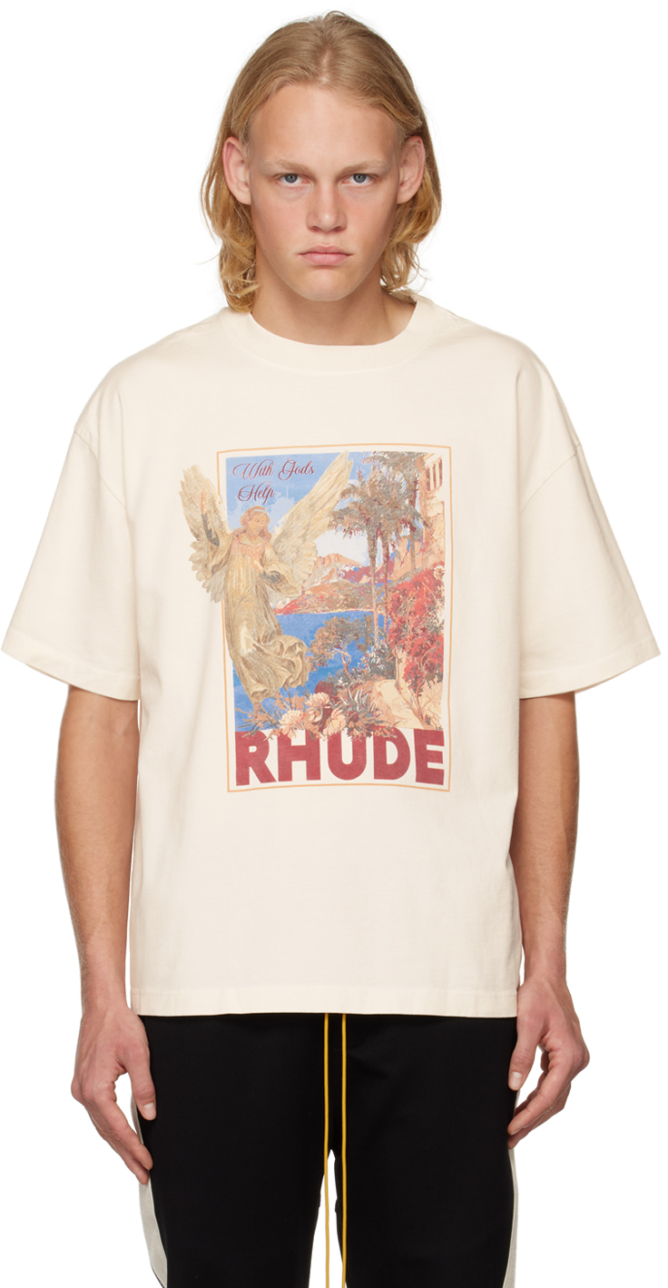Rhude: Off-White Angel T-Shirt | SSENSE UK