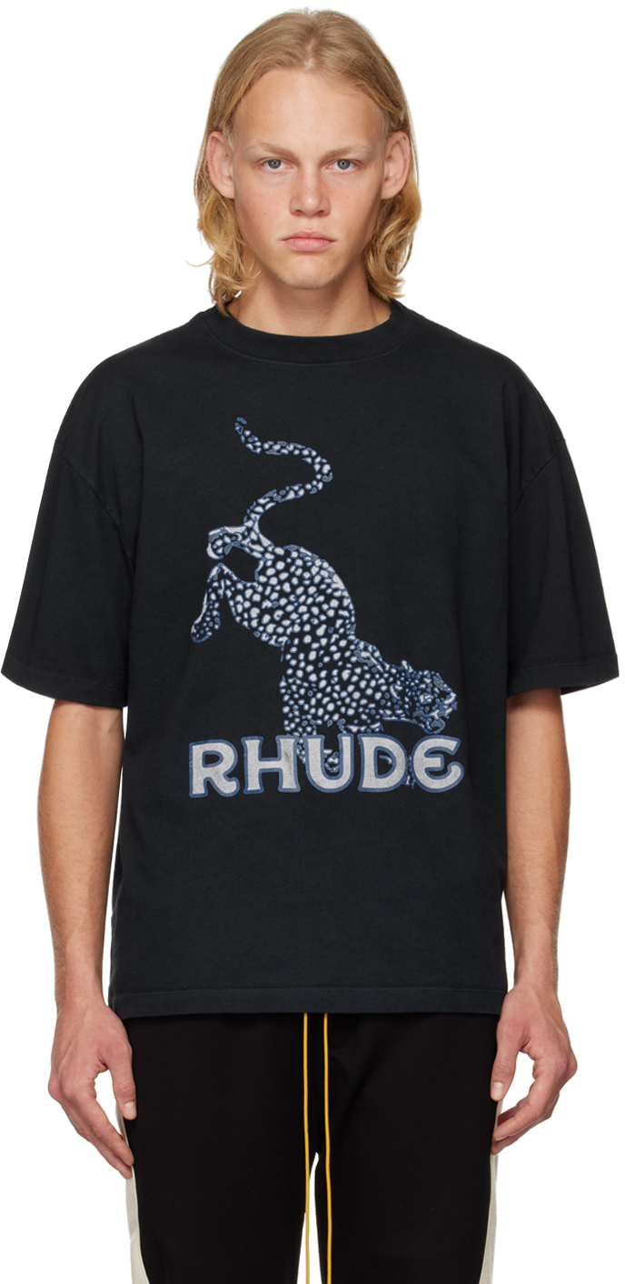 Rhude: SSENSE Exclusive Black T-Shirt | SSENSE