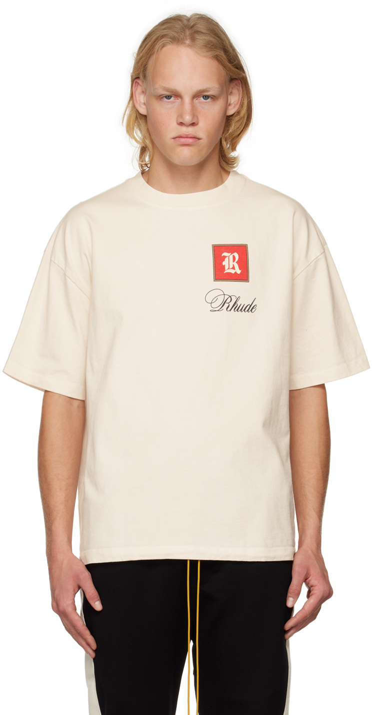 Rhude Off-White Printed T-Shirt