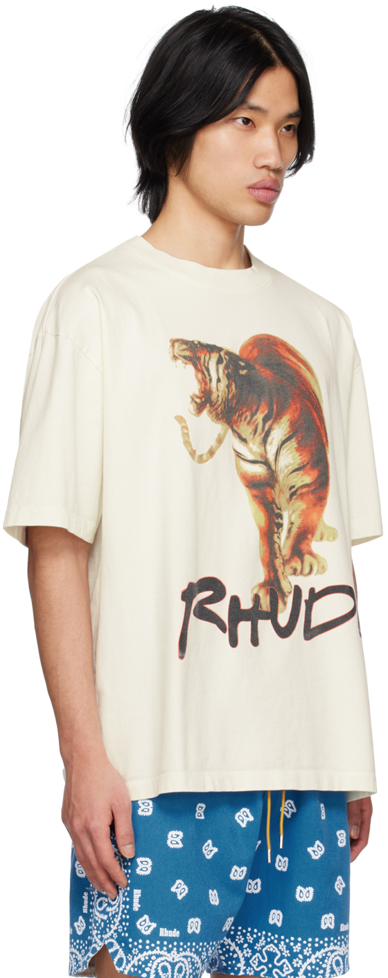 Rhude Tiger T Shirt White