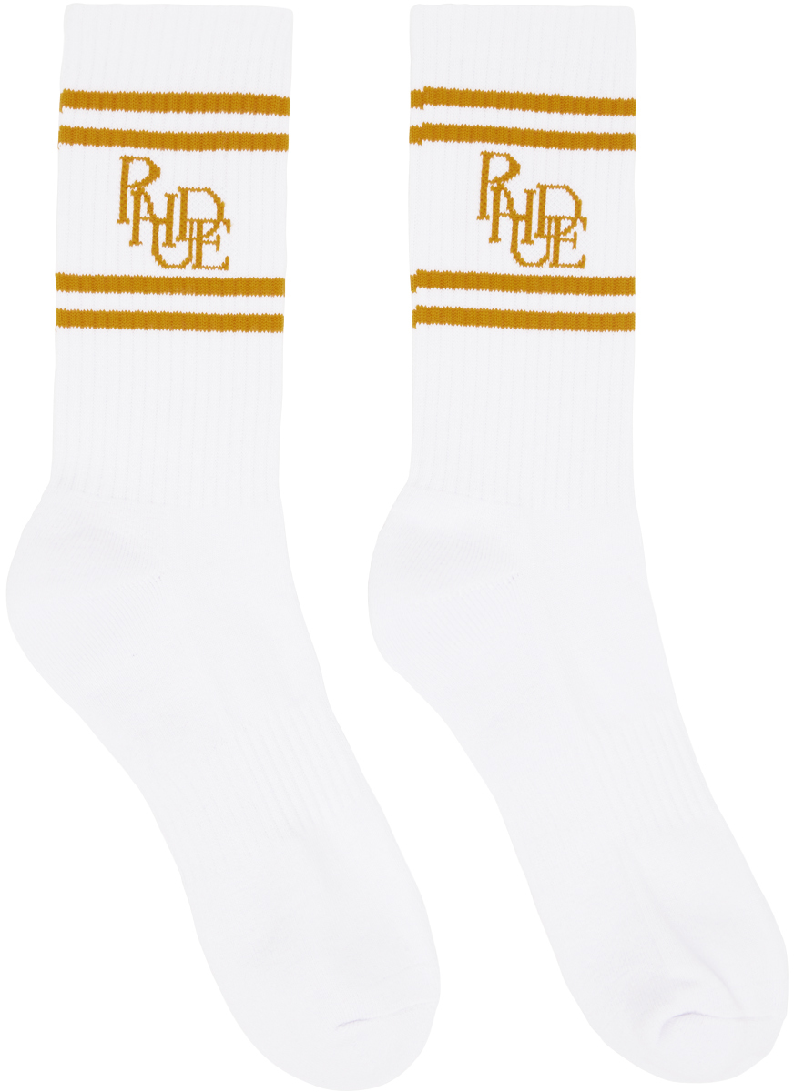 Rhude White Scramble Socks