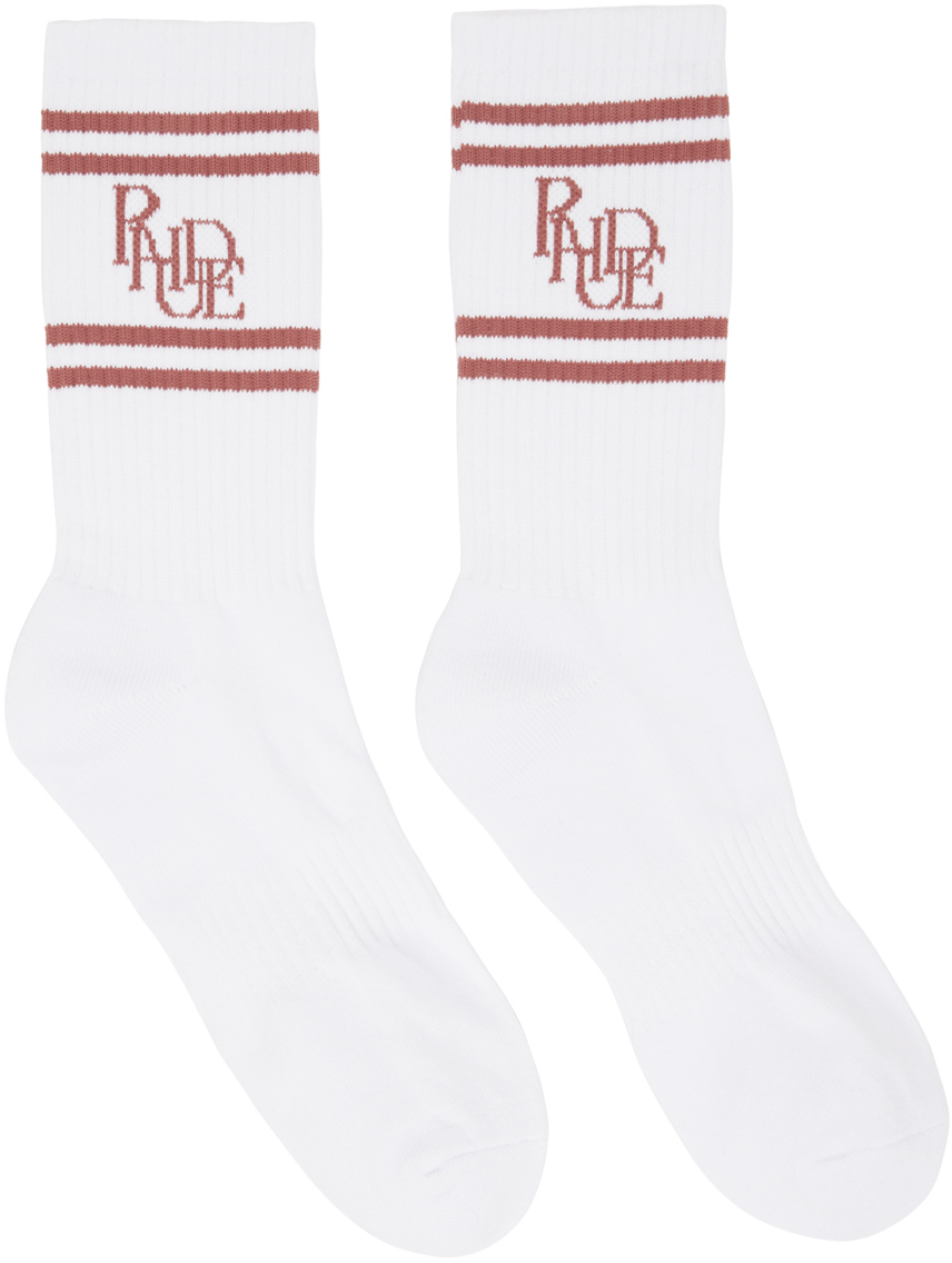 Rhude White Scrambler Socks
