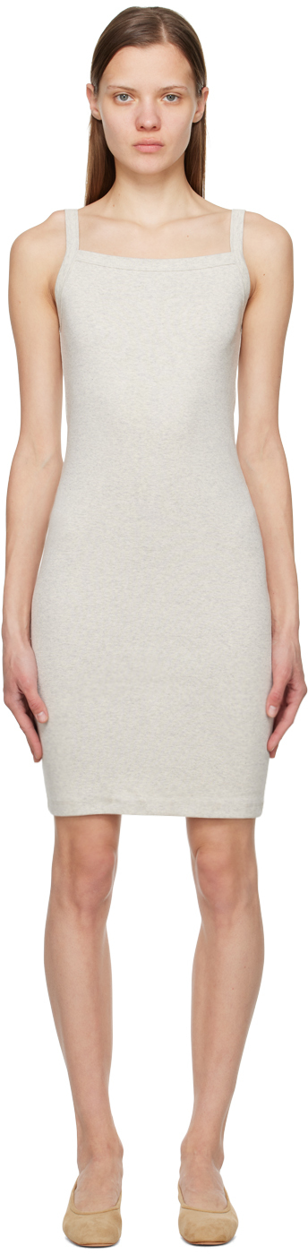 Flore Flore Ssense Exclusive Gray May Midi Dress In Heather Grey