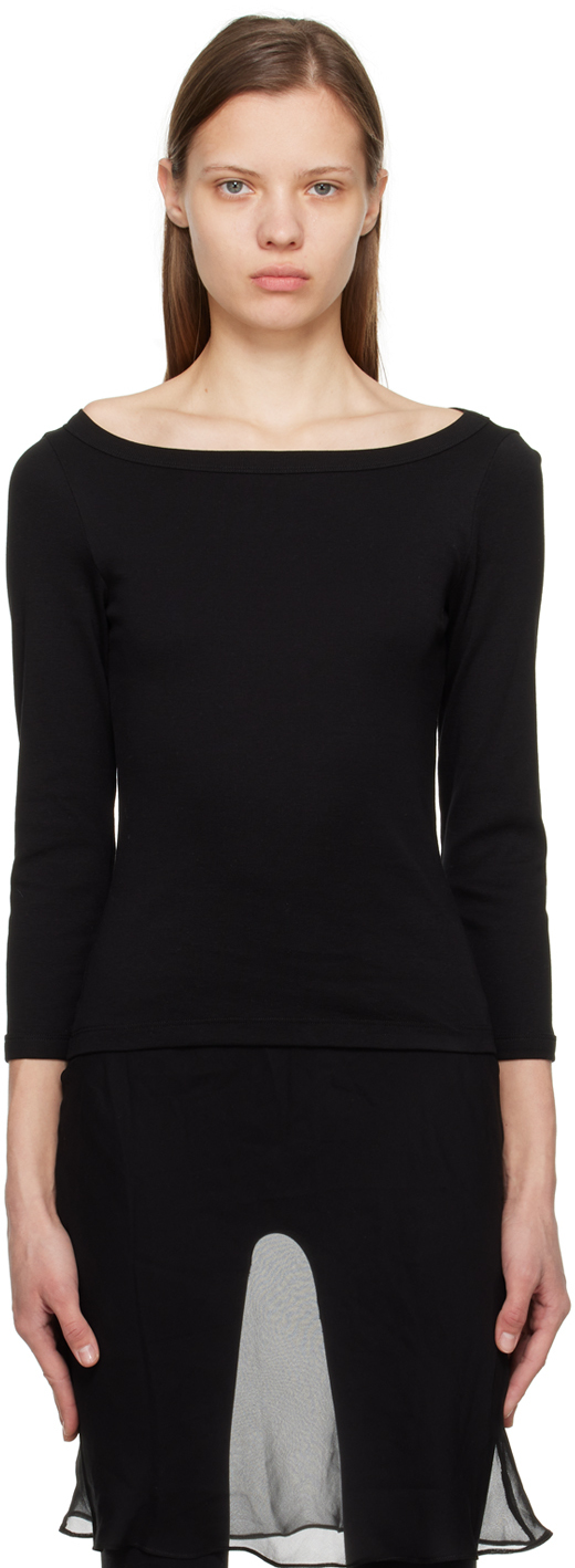 Flore Flore Ssense Exclusive Black Steffi Long Sleeve T-shirt