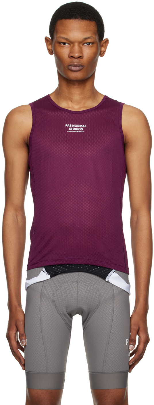 Pas Normal Studios Purple Printed Tank Top In Magenta