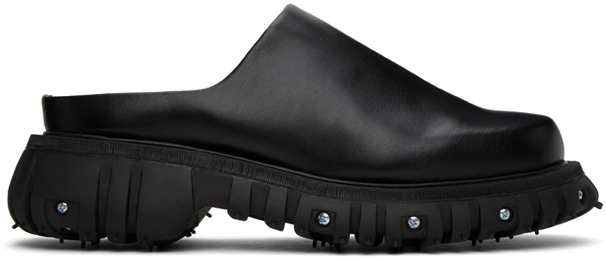 Black Massive Mule Loafers