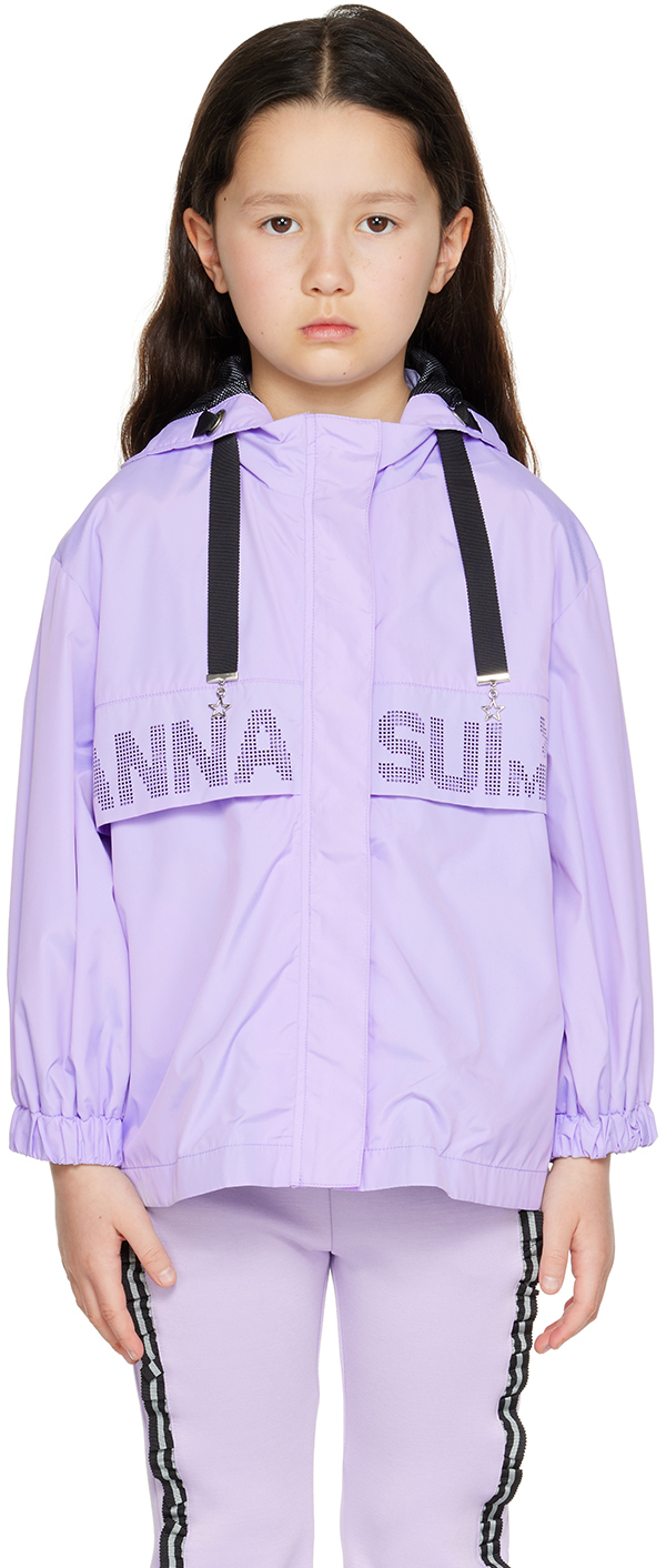 Anna Sui Mini Kids Purple Mountain Jacket In 61 Lavender