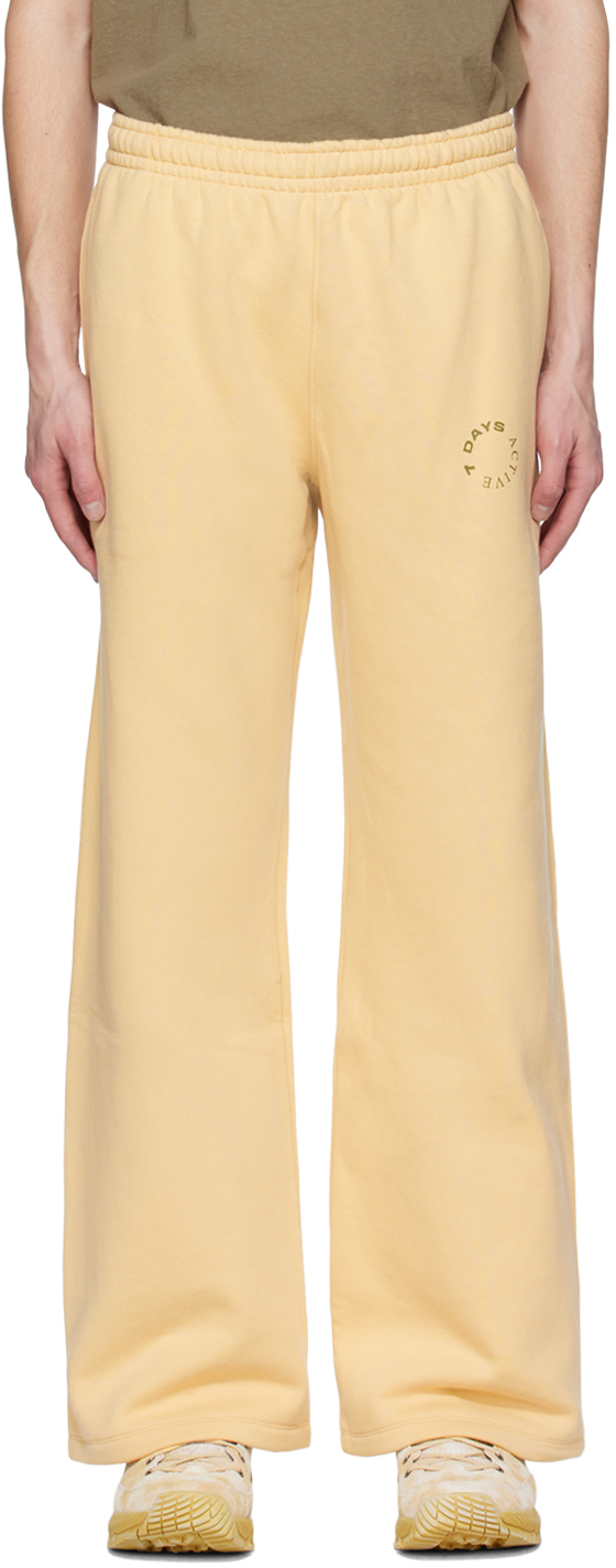 7 Days Active Beige Wide-leg Lounge Trousers In 419 Mojave Desert