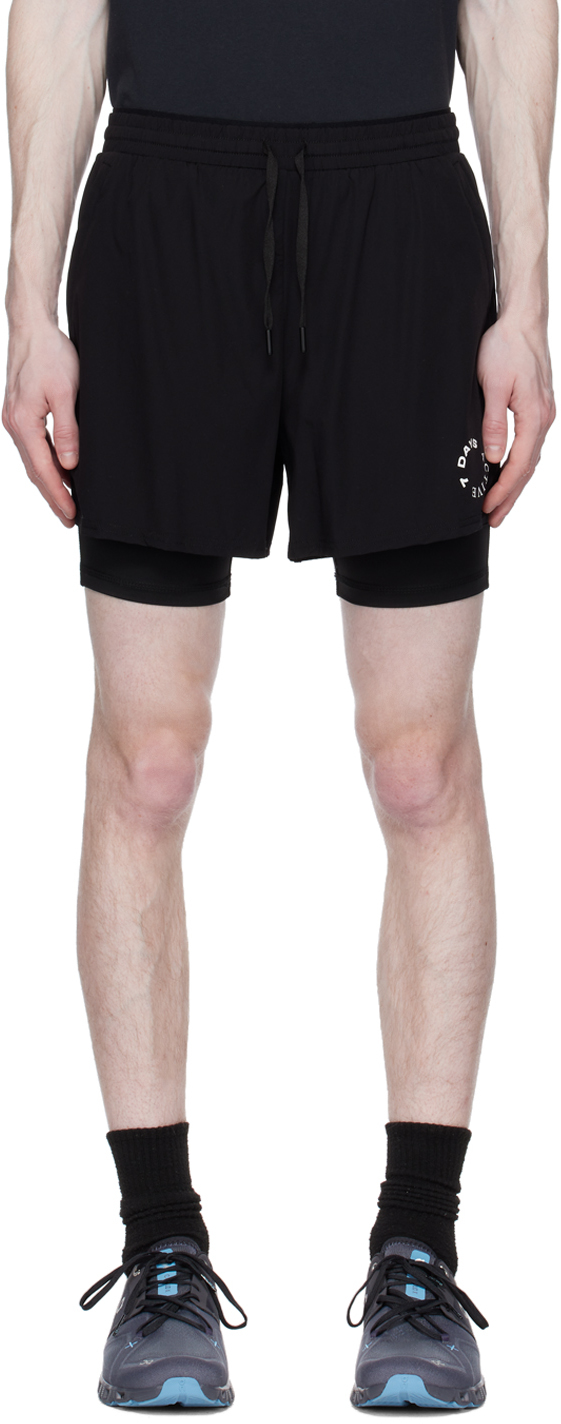 Black Two-In-One Shorts