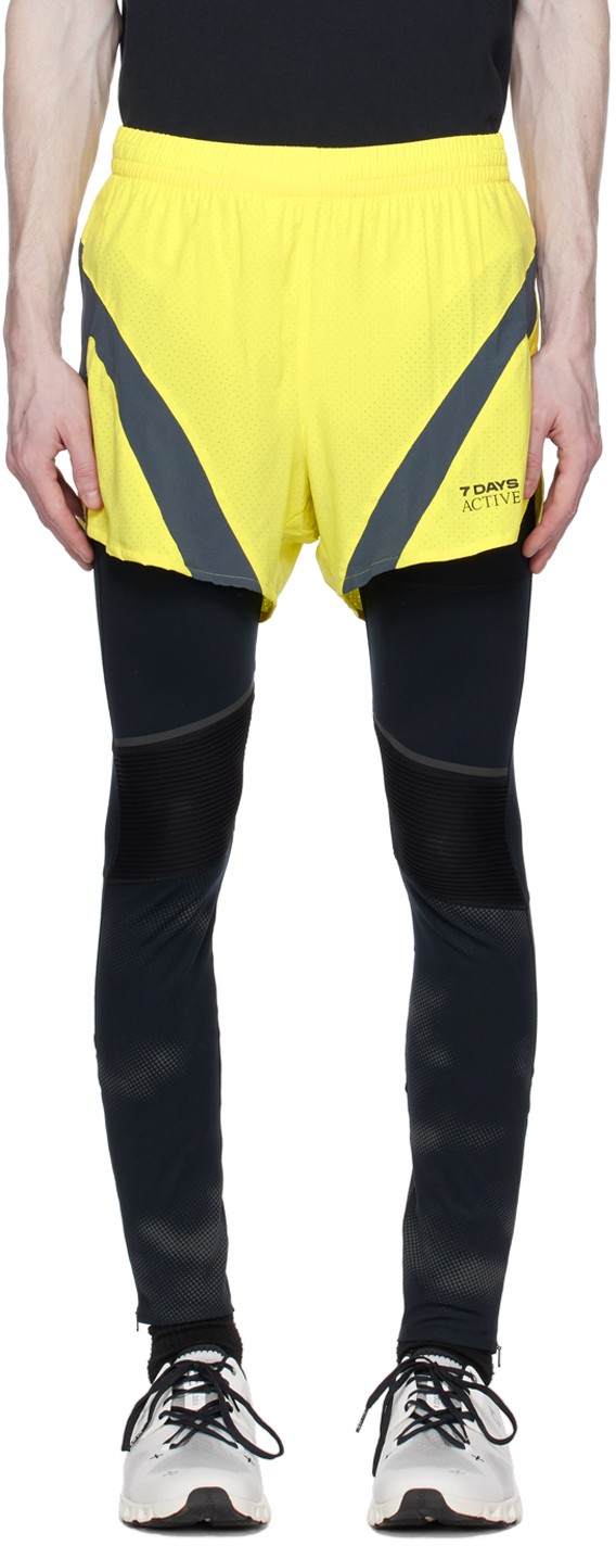 Yellow Sprinter Split Shorts