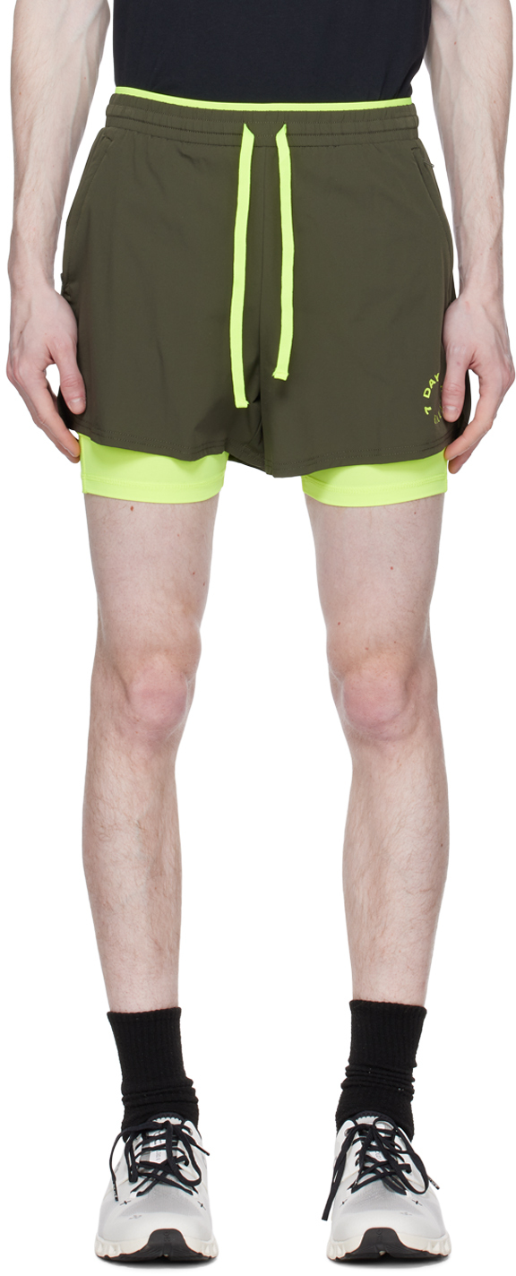7 Days Active Khaki Two-in-one Shorts In 233 Agave Green