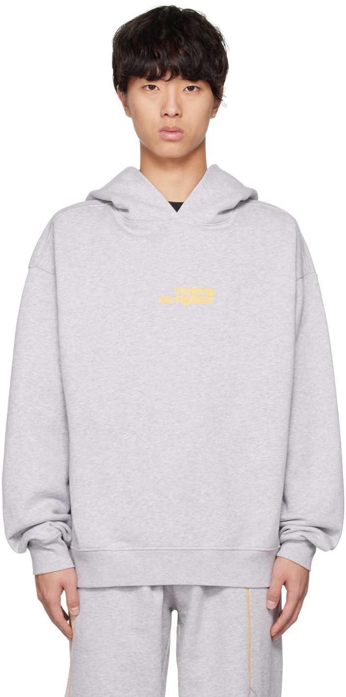 7 Days Active Gray King Hoodie In 022 Heather Grey
