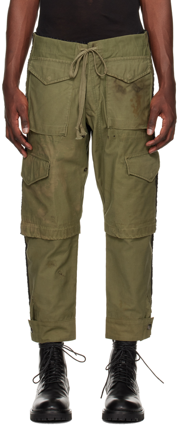 Greg Lauren: Khaki Army Jacket Tux Cargo Pants | SSENSE